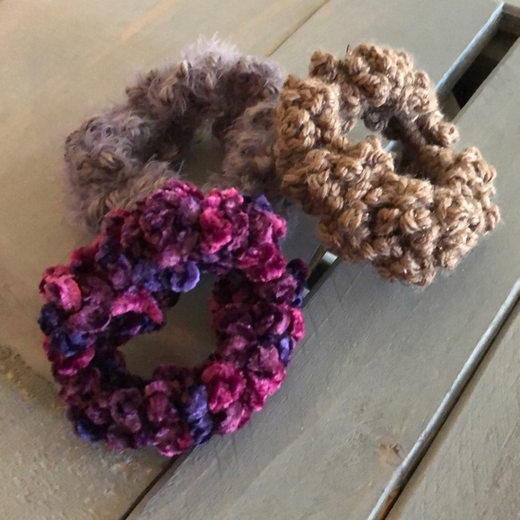 Hand Crafted Accessories - Crocheted Scrunchies